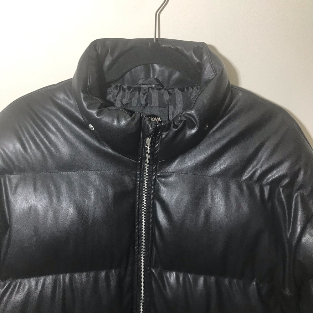 Fashion Nova Above Status Puffer Coat S small faux vegan leather - Picture 6 of 16